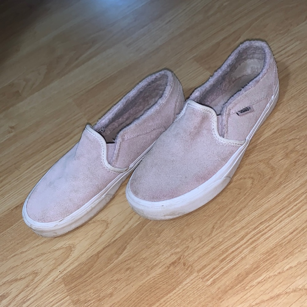 Pink fuzzy inside vans